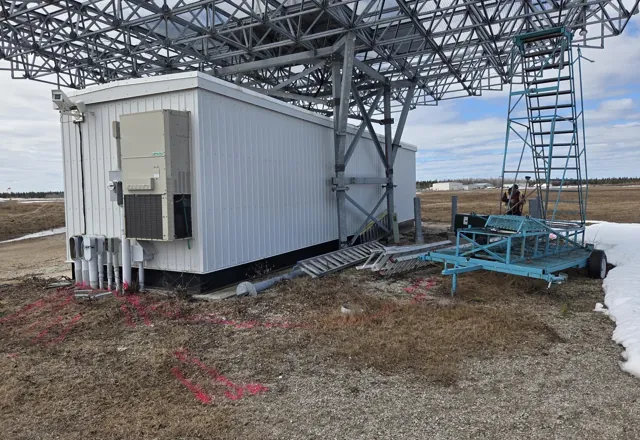 Equipment shelter pad, Moosonee Airport — 2026