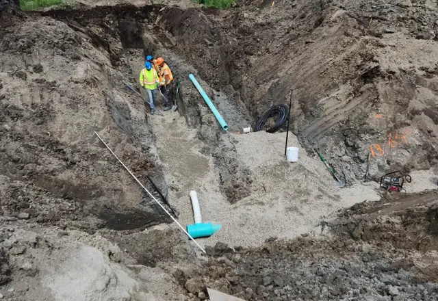 Service trench, WAHA staff housing — 2023