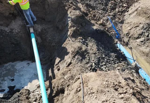 Sanitary and water service installation, WAHA staff housing — 2023